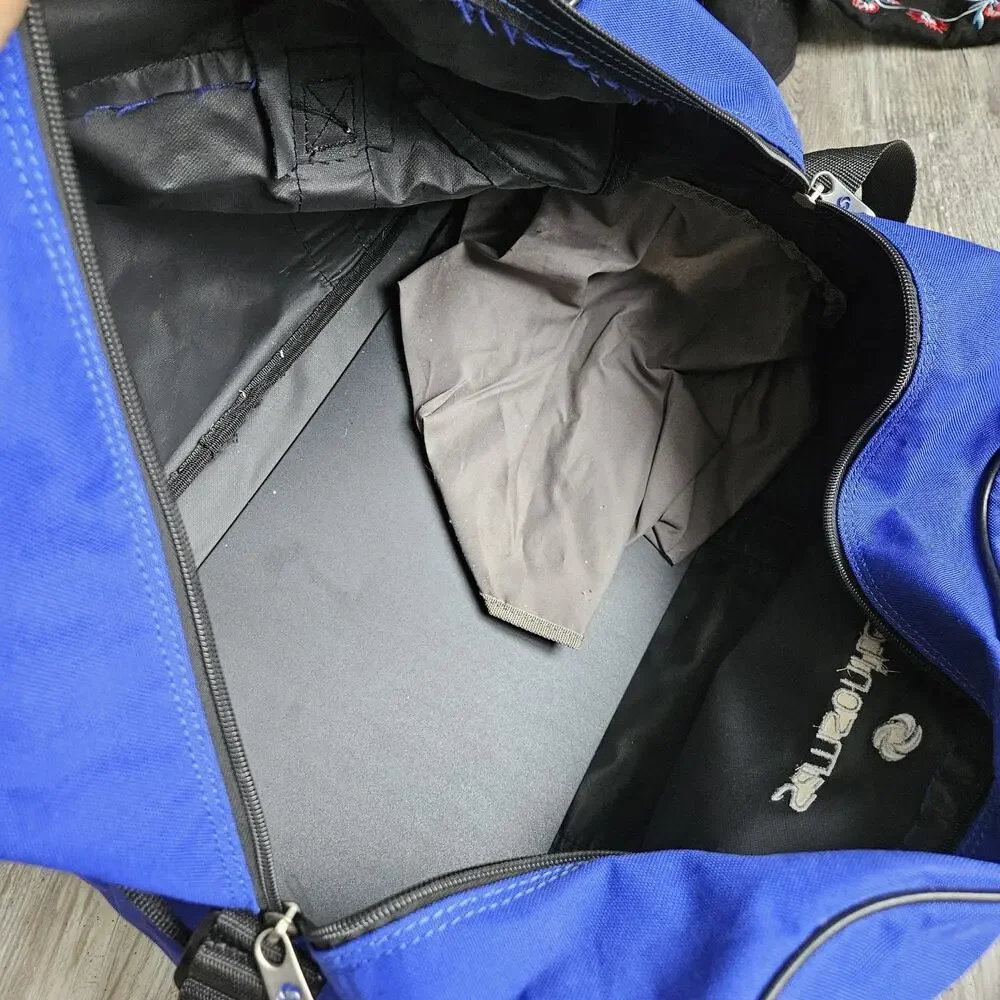 SAMSONITE Blue Carry On Weekend Duffle‎ Bag Luggage Gym Strap w/Shoe Storage